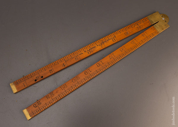 Unusual 1888 Patent Boxwood Folding Rule Dress Maker’s - 113169