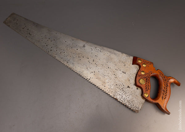 Near New Monster 28 Inch Rip Hand Saw (ATKINS No. 53) for Lee-Coit Andreesen Hardware Co. Omaha - 113174