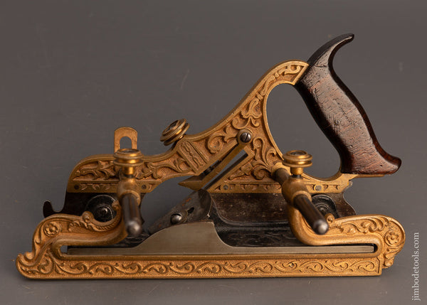 Fabulous STANLEY No. 42 MILLER’S PATENT Gunmetal Ornate Plow Plane - 113187G