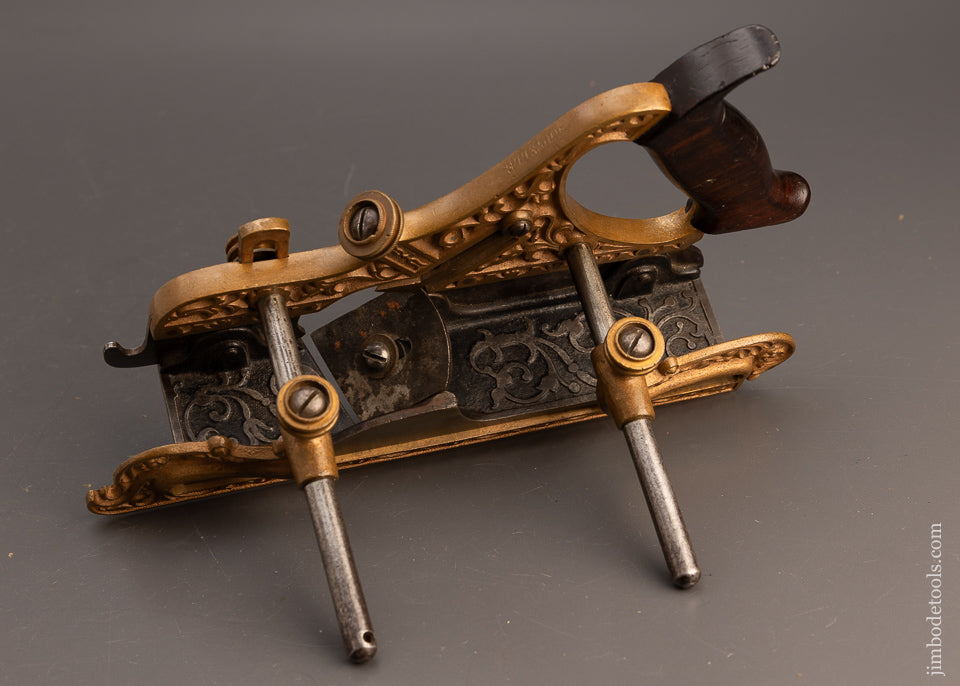 Fabulous STANLEY No. 42 MILLER’S PATENT Gunmetal Ornate Plow Plane - 113187G