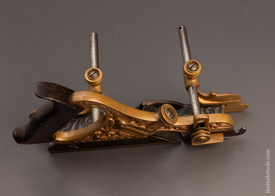 Fabulous STANLEY No. 42 MILLER’S PATENT Gunmetal Ornate Plow Plane - 113187G