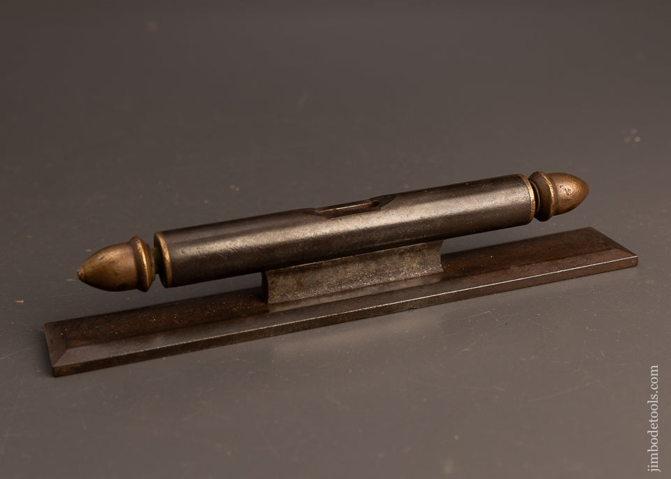 Gorgeous Iron Pedestal Level with Brass Acorn Finials - 113204G