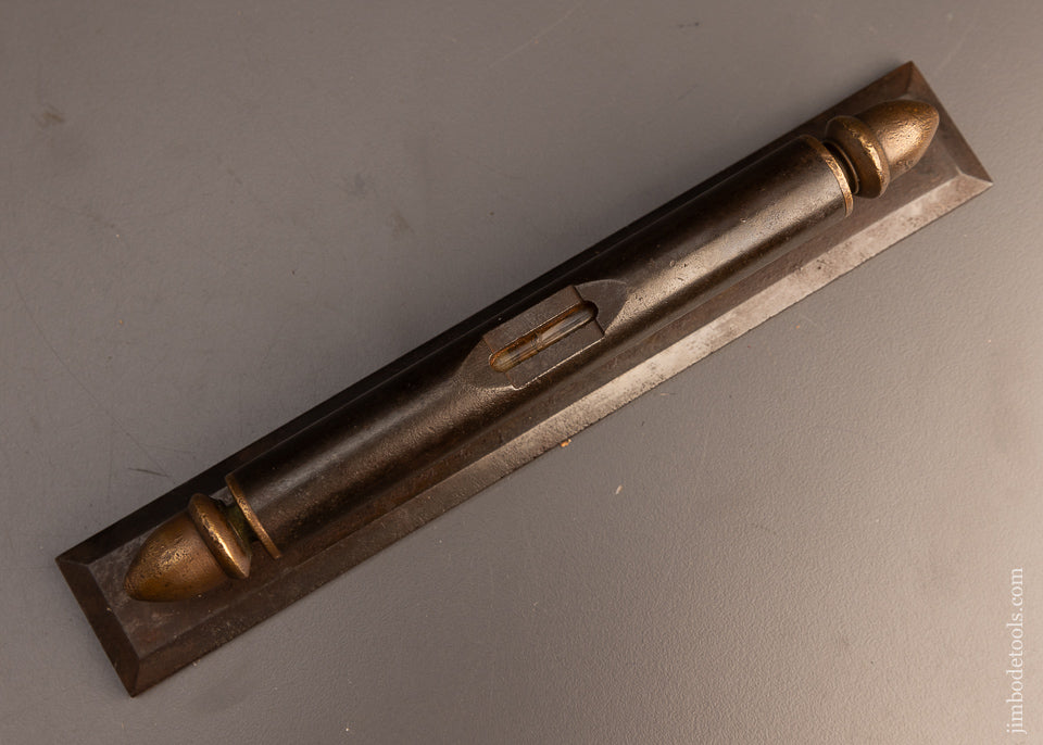 Gorgeous Iron Pedestal Level with Brass Acorn Finials - 113204G