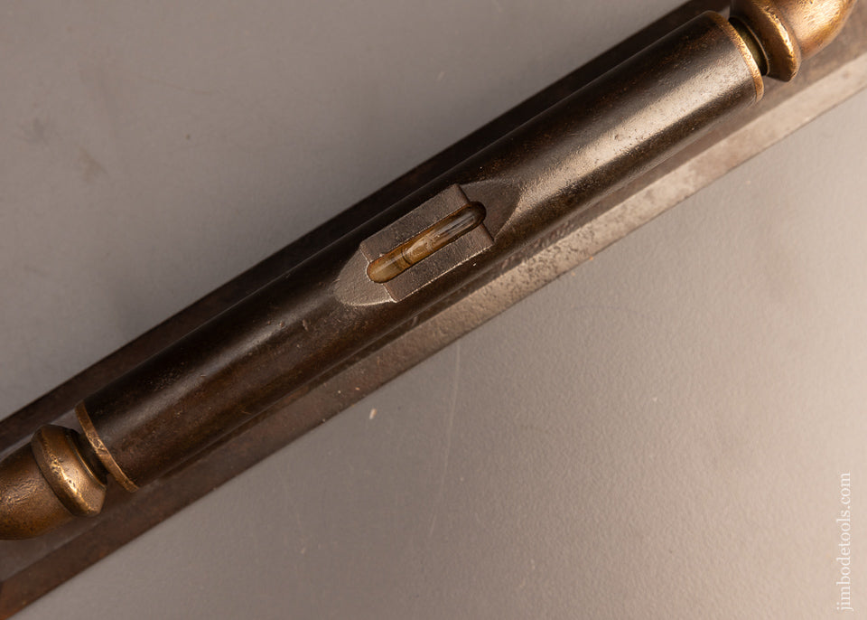 Gorgeous Iron Pedestal Level with Brass Acorn Finials - 113204G