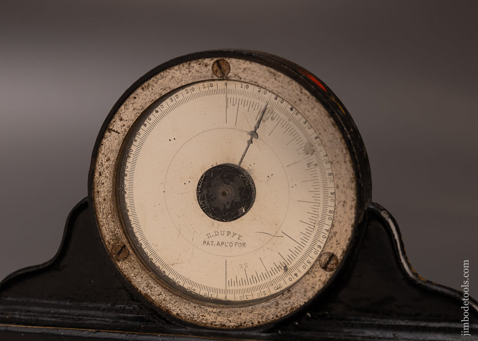 Very Rare E. DUFFY PAT. APL’D FOR Mantle Clock Inclinometer Level with Full Pinstripes EDWARD DUFFY PAWTUCKET, R.I. - 113205G