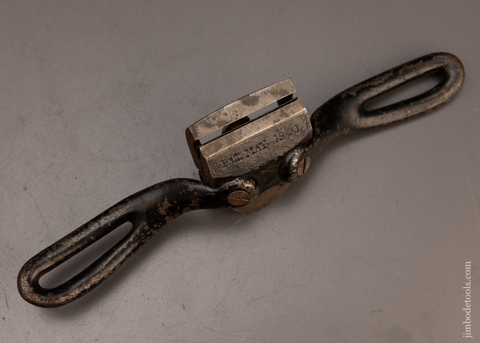 Rare! MAGNUSON Patent May 19, 1891 Folding Spoke Shave - 113233G