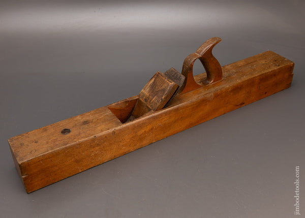 Massive 28 Inch Beech Jointer Plane by A. HEALD & SON MILFORD, N.H. - 113275