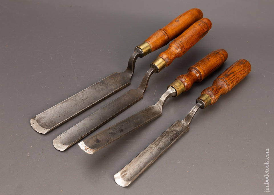 Good User Set of 4 Pattern Maker’s Crank Neck Paring Gouges - 113371 ...