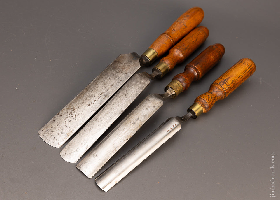 Good User Set of 4 Pattern Maker’s Crank Neck Paring Gouges - 113371 ...