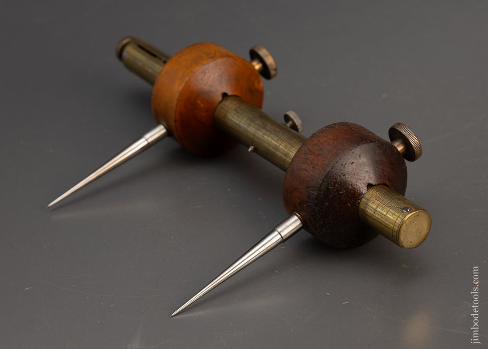 Rare & Fine KENNY’S PATENT Boxwood & Rosewood Combination Tool Mortise Gauge, Center Finder, Trammel Points, Etc. - 113468