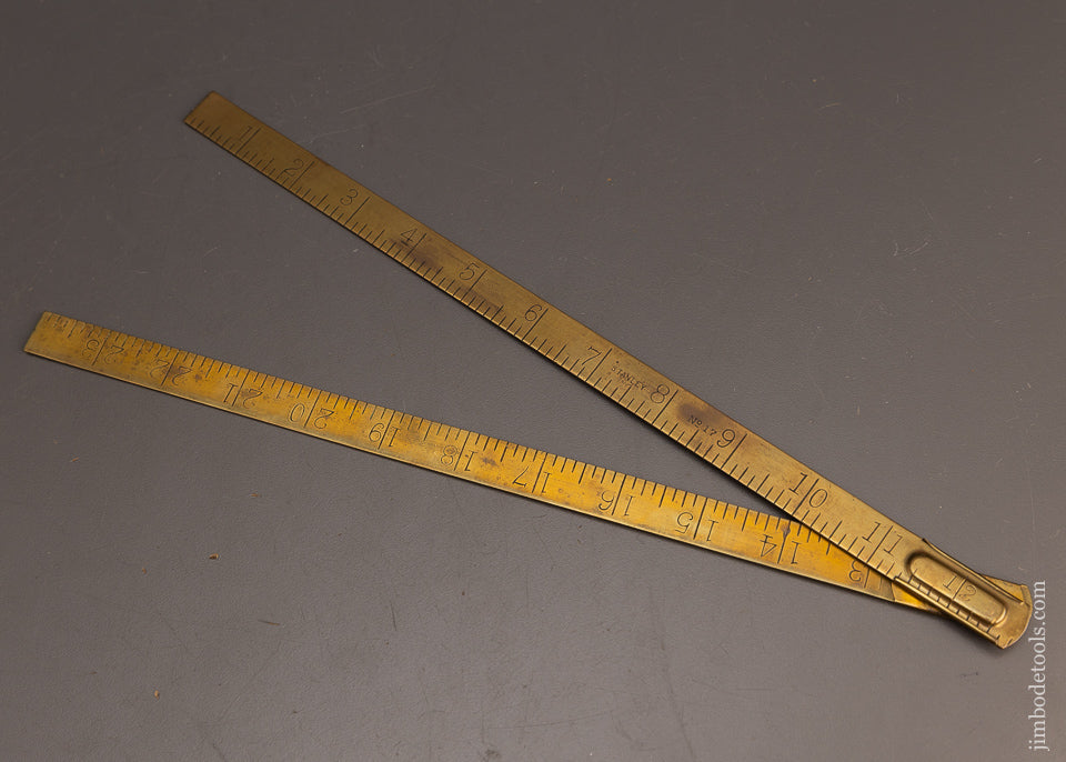 Fine STANLEY No. 17 Brass Black Smith’s Rule - 113481G