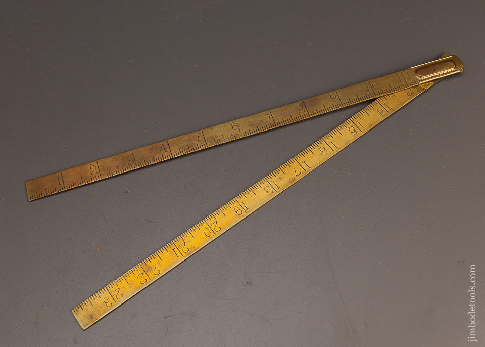 Fine STANLEY No. 17 Brass Black Smith’s Rule - 113481G