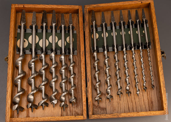 Complete Set of 13 IRWIN Auger Bits MINT in Original Box - 113484