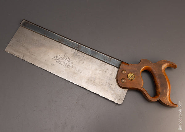 Near Mint Early DISSTON 14 Inch Back Saw - 113503