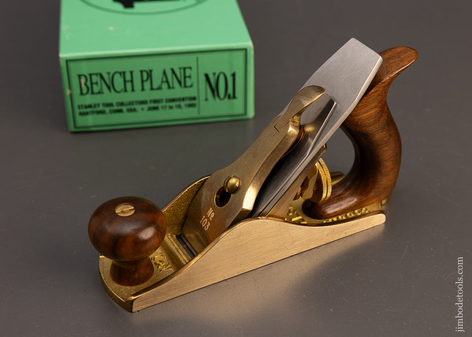 31 Year Old LIE NIELSEN Limited Edition Bronze No. 1 Smooth Plane Mint in Box with Rosewood Handles - 113523