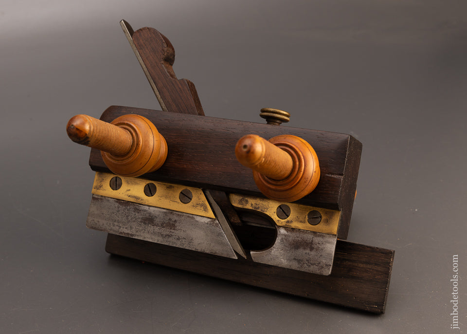 Stunning Crisp Solid Rosewood & Boxwood Screw Arm Plow Plane - 113530