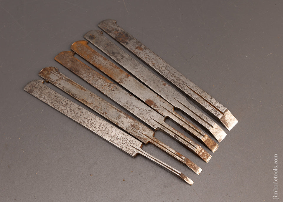 Set of 6 Plow Plane Irons MOULSON BROS. - 113546