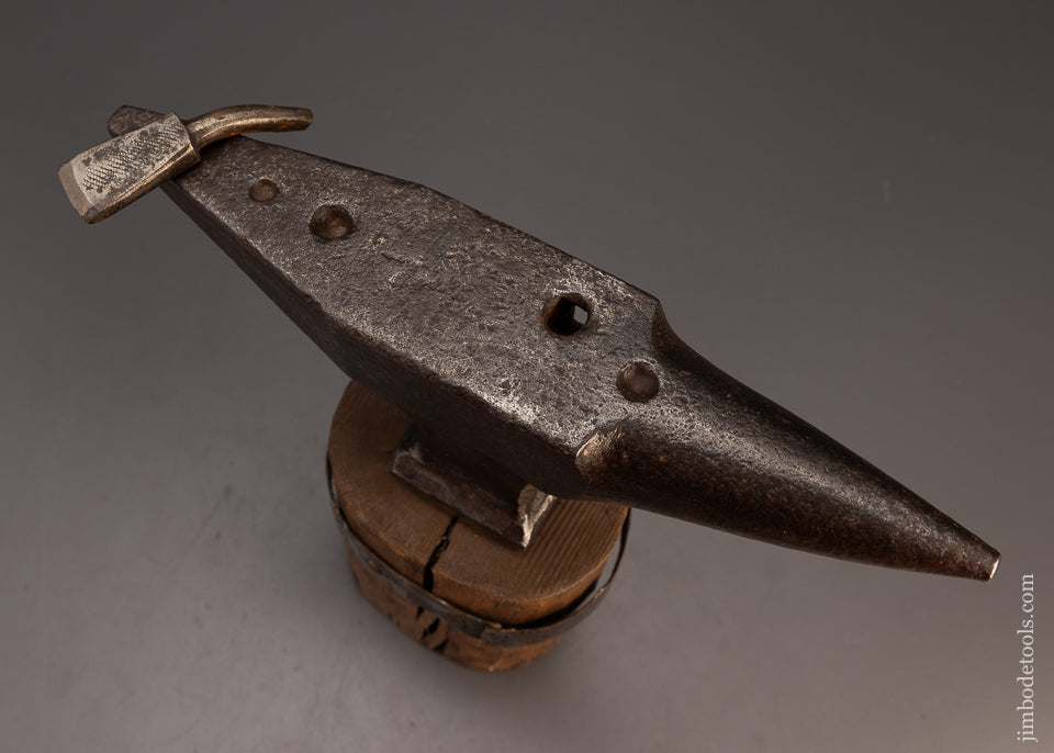 Stunning 14 Pound Anvil on Stump with Hot Cutting Hardy - 113547