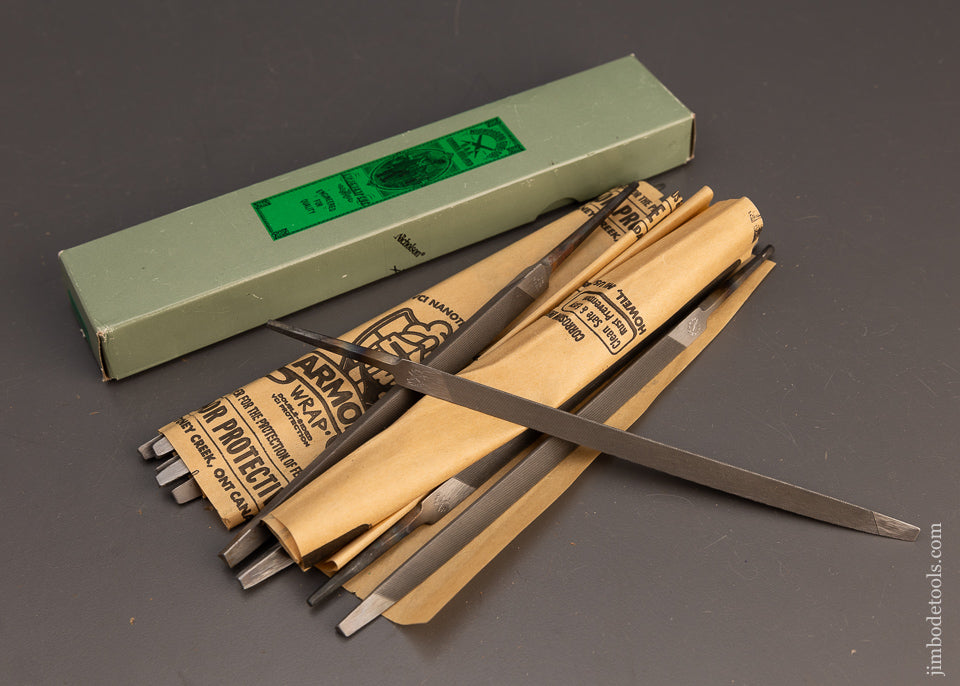 10 NICHOLSON 7 Inch Slim Taper Saw Files Mint in Box - 113552