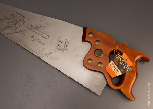 Mint with Wrapper & TAG DISSTON D-8 Hand Saw - 113566