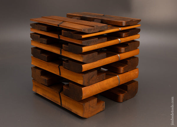 Premium Crisp & Fine Set of 18 Hollow & Round Moulding Planes by MOSELEY & SON Skewed - 113571