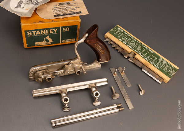 100% Complete STANLEY No. 50 Combination Plane Mint & Unused in Box - 113579