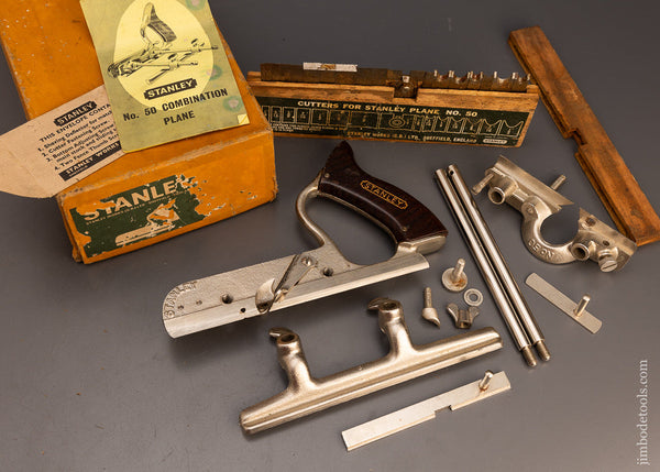 100% Complete STANLEY No. 50 Combination Plane Mint & Unused in Box - 113580