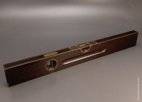 Stunning Solid Rosewood STANLEY No. 96 Brass Bound Plumb & Level - 113652