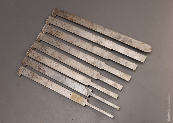 Plow Plane Iron Set MATHIESON Nos. 1-8 - 113688