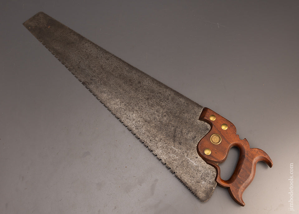 Rare ATKINS No. 94 Double Duty Hand Saw Both Crosscut & Rip Teeth - 113761