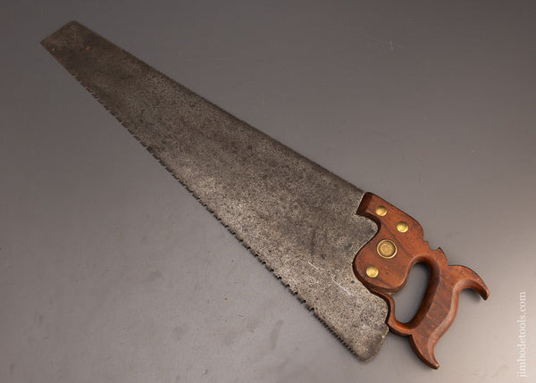 Rare ATKINS No. 94 Double Duty Hand Saw Both Crosscut & Rip Teeth - 113761