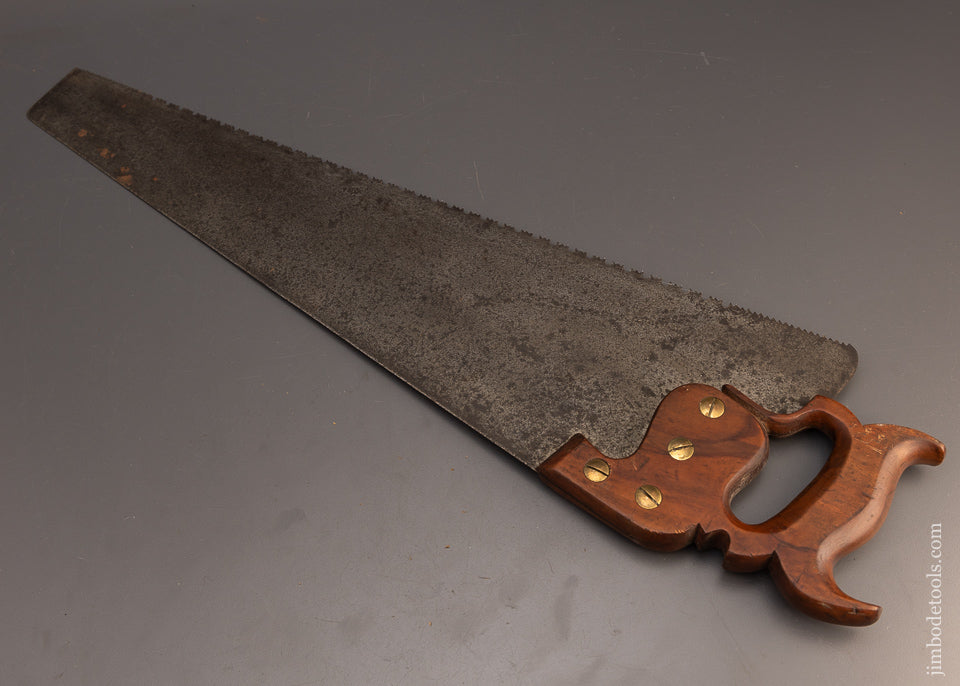 Rare ATKINS No. 94 Double Duty Hand Saw Both Crosscut & Rip Teeth - 113761