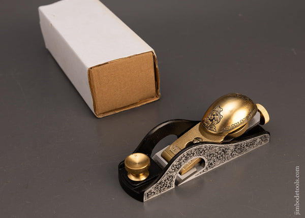 Stunning Low Angle Rabbet Block Plane Lavishly Engraved by MIKHAIL DAVYDOV Mint in Box - 113818