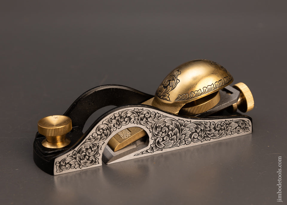 Stunning Low Angle Rabbet Block Plane Lavishly Engraved by MIKHAIL DAVYDOV Mint in Box - 113818