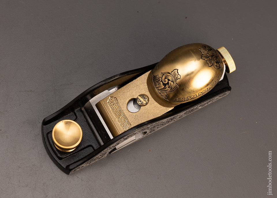 Stunning Low Angle Rabbet Block Plane Lavishly Engraved by MIKHAIL DAVYDOV Mint in Box - 113818