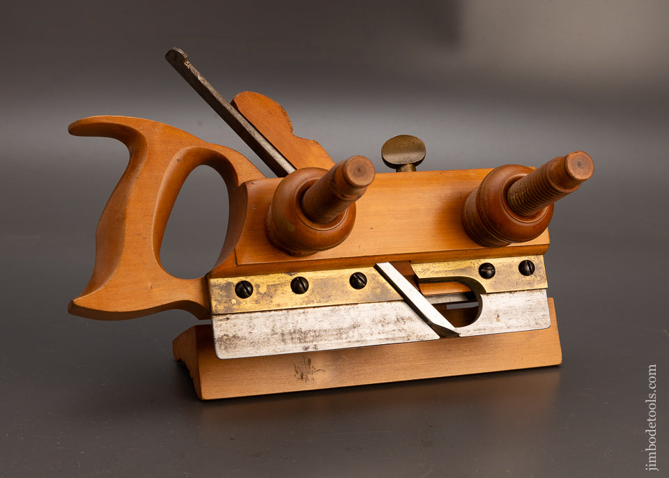 Stunning SANDUSKY TOOL CO. No. 132 Solid Boxwood Plow Plane - 113826
