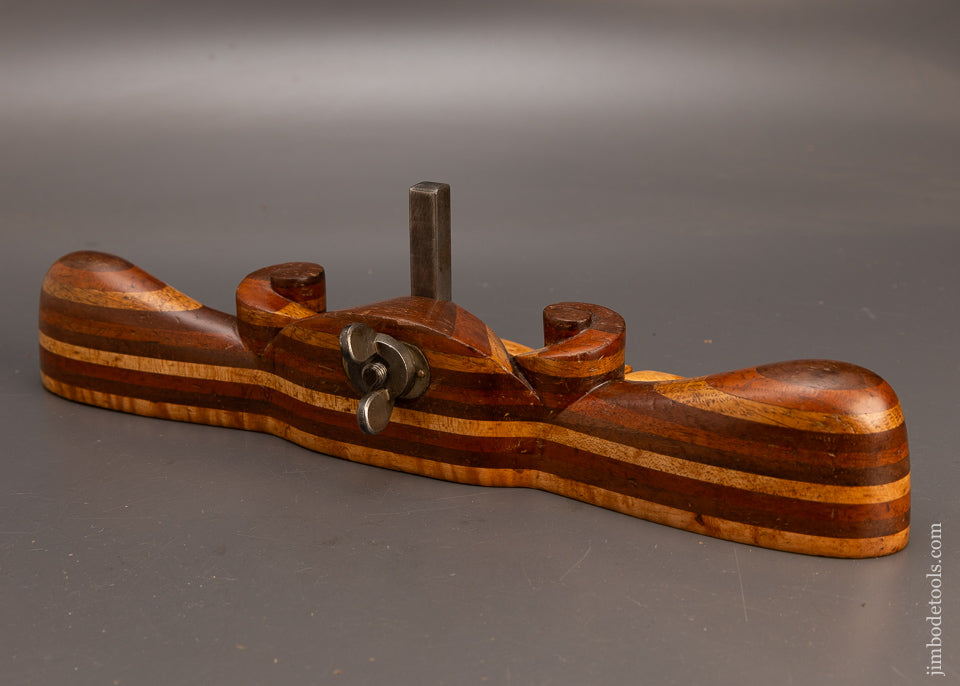 Stunning Intricately Carved Wooden Router Plane 15 Inches Long - 113841