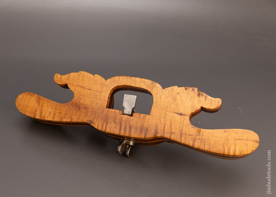 Stunning Intricately Carved Wooden Router Plane 15 Inches Long - 113841