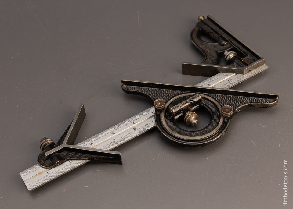 Extra Fine STARRETT 4 Piece Combination Square Set - 113877