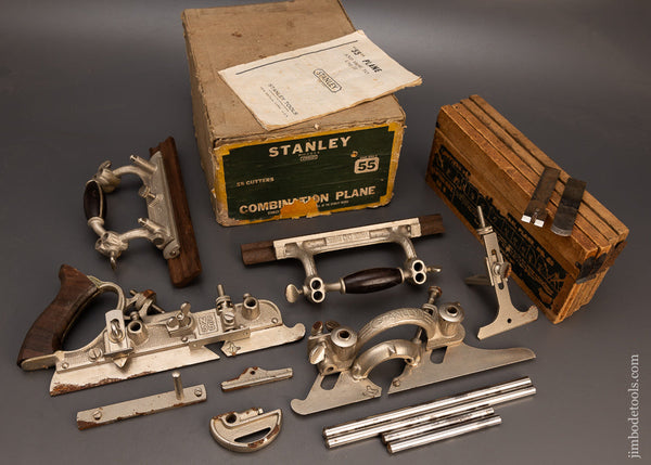 Fine 100% Complete STANLEY No. 55 Combination Plow Plane in Original Box - 113884