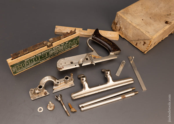 100% Complete Near Mint STANLEY No. 50 Combination Plow Plane in Box -  113938
