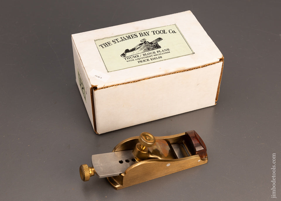 Rare St. JAMES BAY TOOL CO. Adjustable Thumb Plane ( Norris A31) Mint in Box - 113963