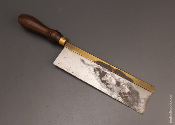 Rosewood Handled CROWN Brass Back Dovetail Saw - 114009
