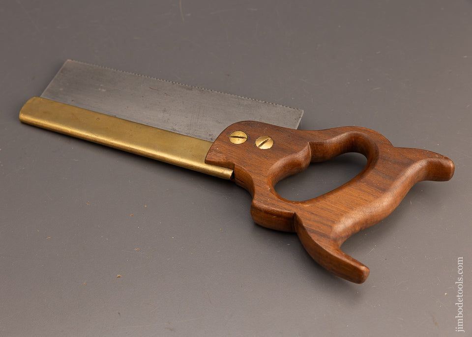 English Walnut Handled Brass Back Dovetail Saw - 114024