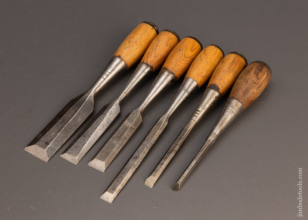Good User Set of 6 STANLEY EVERLASTING No. 50 Chisels - 114028
