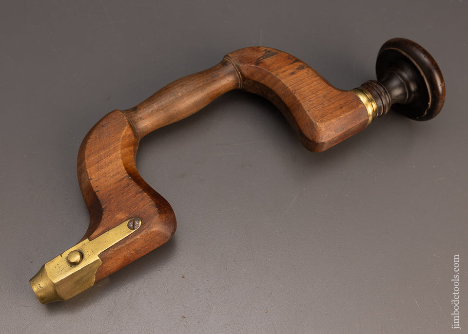 English Beech Bit Brace with Lignum Vitae Head - 114050