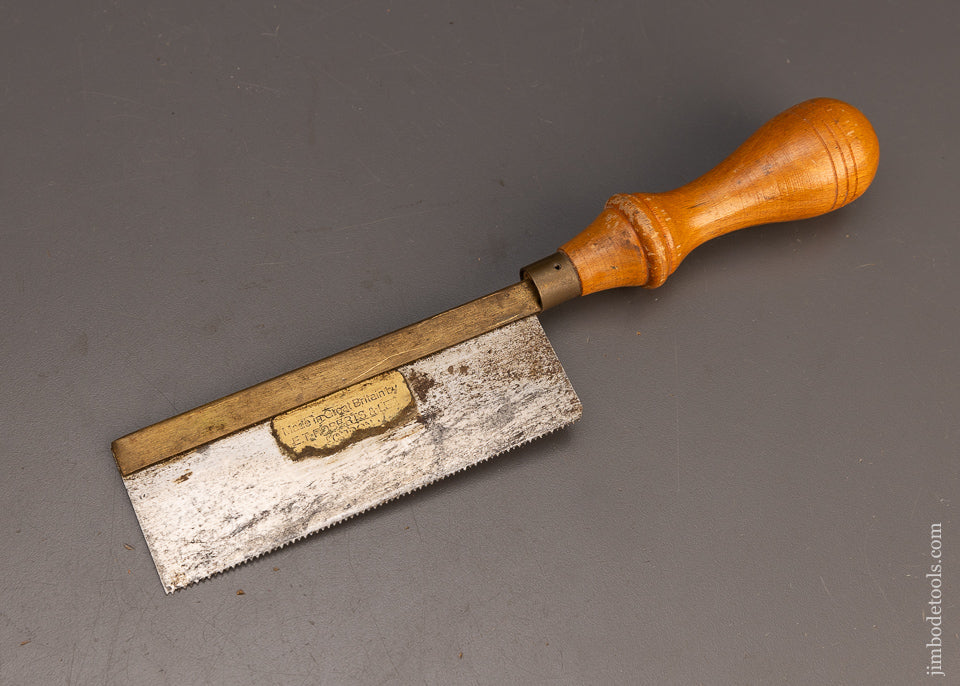 Extra Fine 5 Inch Brass Back Dovetail Saw by ROBERTS & LEE LONDON - 114063