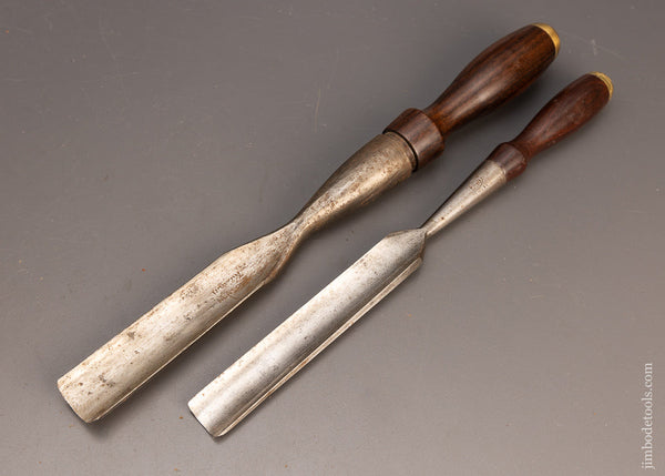 1 Inch & 1 1/4 Inch Gouges with Rosewood Handles by PEXTO & HORTON N.Y. - 114074