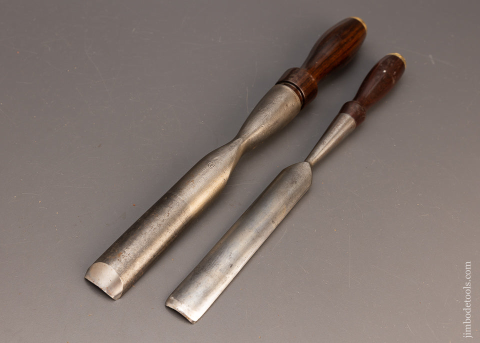 1 Inch & 1 1/4 Inch Gouges with Rosewood Handles by PEXTO & HORTON N.Y. - 114074