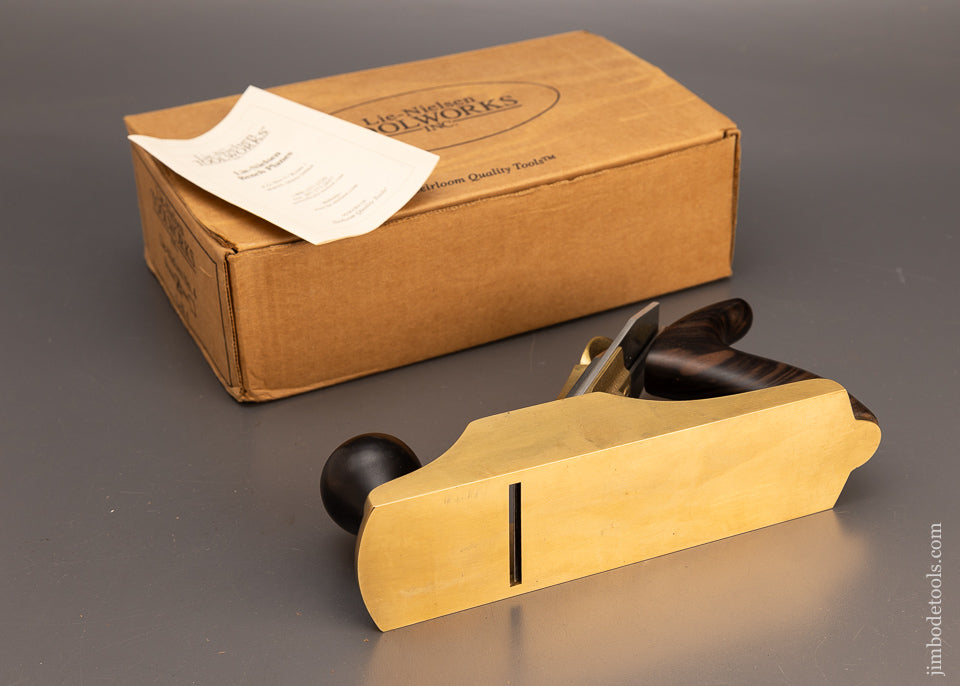 Mint in Box LIE NIELSEN BRONZE No. 4 Smooth Plane with Ebony Handles Unused - 114096